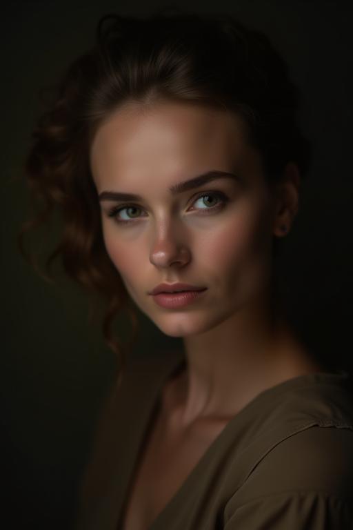 Elegant portrait of a woman with soft lighting