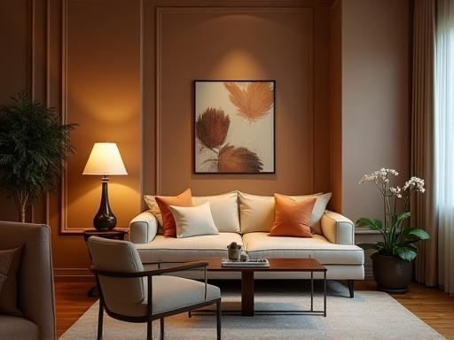 Comfortable client lounge area at Svetlina Photo Studio with sofa and coffee table